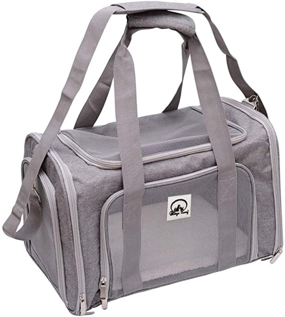 Fido N Feline Airline-Approved Soft Pet Carrier, 20" (Grey)